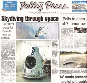 Antelope Valley Press Cover Page